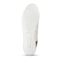 WARZONE SPORTS Chaussures de boxe montantes blanches et rouges à lacets, respirantes, en PVC souple, baskets d'entraînement pour hommes