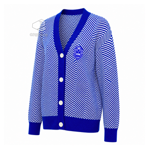 Suéter Cárdigan de la Hermandad Zeta Phi Beta para Mujer, con Escudo Bordado, Botones al Frente, Cuello en V, Manga Larga, Ropa con Diseño Griego - Product Image 2