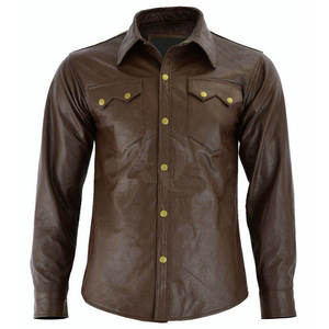 Camisas de cuero de diseño premium para hombre, tela suave, ajuste cómodo, ideal para oficina, fiestas y uso casual. - Product Image 2