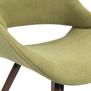 Sedia da pranzo in legno curvato verde acido Malden - Product Image 2