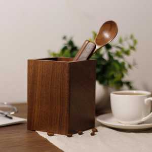 Sustainable Wooden Cutlery <b>Storage</b> Box Dining <b>Table</b> Utensil Holder - Product Image 5