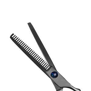 Ciseaux professionnels à effiler les cheveux, faible MOQ, en acier inoxydable, pour droitiers, manche long, couleur personnalisable, outils de barbier - Product Image 3