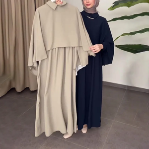 Ensemble de robe et châle pour femmes musulmanes, 2 pièces, robe longue, jalabiya, maroc, Dubaï, kaftan, vestidos, abayas, tenues pour l'Aïd et le Ramadan - Product Image 4