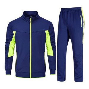 Conjuntos Deportivos para Hombre de 2 Piezas, Chaquetas para Correr y Pantalones Deportivos con Bolsillos con Cremallera para Gimnasio, Entrenamiento al Aire Libre y Trotar - Product Image 1