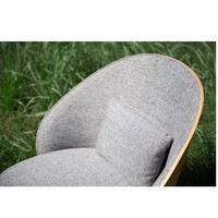 Silla Eamy de Marca Destacada con Respaldo de Madera Contrachapada y Patas de Acero con Recubrimiento en Polvo, Sillón para Sala de Estar OEM, Asiento Individual al por Mayor