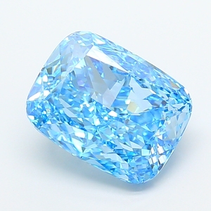 5.02Ct <b>Cushion</b> Cut Lab Grown Diamond Fancy Vivid Blue VS1 IGI Certified CVD Loose Diamond Wholesale for Jewelry Making - Product Image 1