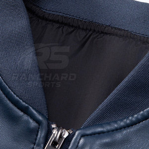 Modern Mens Leather Bomber <b>Jacket</b> Tailored Fit Zip Front <b>Smart</b> Style Classic Mens Leather Bomber <b>Jacket</b> - Product Image 6