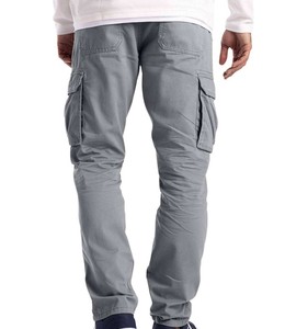 Nouveaux produits phares : Pantalon cargo pour homme, taille haute, léger, 100% coton, coupe droite, grandes tailles - Product Image 5
