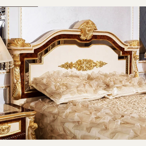 Juego de Dormitorio de Madera de Caoba de Lujo Estilo Europeo, Cama Tapizada con Mechones, Muebles para Apartamento, Personalizado - Product Image 3