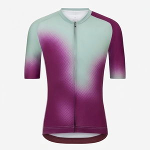 Maillot de Ciclismo de Manga Corta para Hombre, Ropa Deportiva, Top de Ciclismo con Cremallera Completa Frontal, Diseño de Panel de Malla Transpirable, 100% Poliéster - Product Image 5