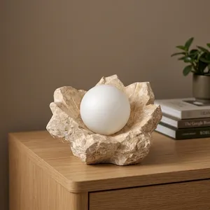 Modern Floral Stone <b>Wall</b> Lamp <b>Sconce</b> Recessed Indoor <b>Light</b> for Bedroom Living Room Hotel Anniversary Baptism Resorts - Product Image 3