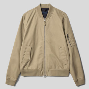 Blouson bomber en polaire bleu marine pour homme, 100% polyester, imprimé lumineux, résistant au vent et à l'eau, fermeture éclair, col montant, coupe classique - Product Image 2