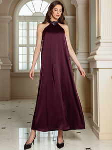 AN11850 Abaya Elegante y Modesta con Bordado al por Mayor para Mujer, Manga Larga, Poliéster Transpirable, para Oración Diaria, Talla Única, Dubai, Ramadán - Product Image 3