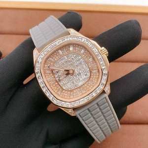 Montre BOJ P.P.018 pour homme, affichage analogique classique, baguette en moissanite, bracelet en alliage, boîtier plaqué or rose 20 mm, verre 41 mm - Product Image 2