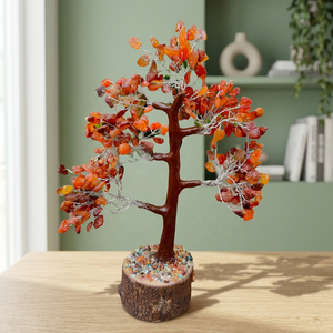 ขายส่งธรรมชาติสีแดง Carnelian อัญมณีต้นไม้ 500 ชิปลูกปัด Healing ต้นไม้ตกแต่งคริสตัลชิปต้นไม้ใช้สําหรับตกแต่ง - Product Image 1