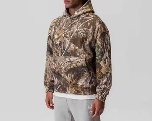 Sudadera con capucha de algodón de alta calidad, de secado rápido, antimicrobiana, con estampado de camuflaje, para caza al aire libre, para hombre. - Product Image 1