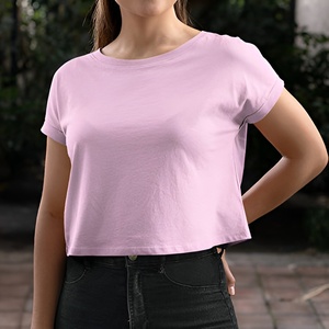 High Quality Cotton Crop <b>Tops</b> for Women Custom Design Available in Various Colors and Sizes for Any Look Women T-shirts - Product Image 6