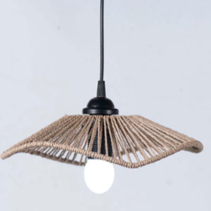 Abat-jour en corde tressée fait main, luminaires suspendus décoratifs, abat-jour pour couloir, restaurant, chevet, cuisine, lampe en corde tressée - Product Image 2