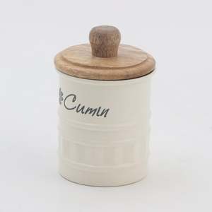 Spice Jars Set Metal Lids Airtight <b>Stackable</b> Handcrafted <b>Storage</b> <b>Containers</b> for Cumin Cardamom Black Pepper Kitchen Vintage - Product Image 3