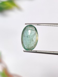 Pierre précieuse d'émeraude naturelle, pierre brute certifiée verte de qualité supérieure pour la fabrication de bijoux, certifiée par un tiers, taille ovale, taille libre, excellente qualité - Product Image 2