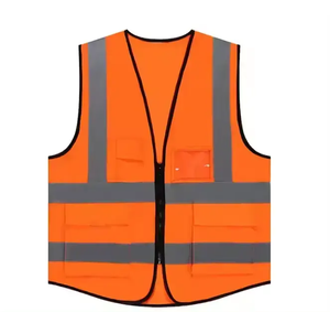 Veste haute visibilité multi-poches NESTA SPORTS de haute qualité, gilet de sécurité réfléchissant fluorescent pour les travailleurs du bâtiment - Product Image 3