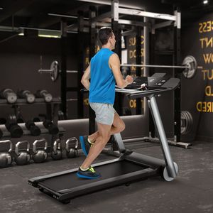 Folding Home Treadmill - Electric, Heart Rate <b>Monitor</b>, Quiet Motor, Adjustable Speed & Fatigued Button Compact Storage - Product Image 1
