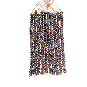 EXCEL EXPORTS Perles de verre multicolores de 8 mm |   Perles décoratives artisanales en forme de rondelle, collier, bracelet, artisanat DIY - Product Image 1