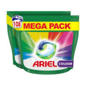 Cápsulas de detergente líquido para ropa Ariel All-in-1 PODS, 108 lavados (54x2), Original, Eliminación de manchas excepcional en 1 lavado - Product Image 1