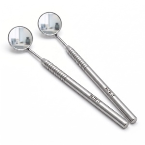 Miroir dentaire avec poignée, 2 pièces, acier inoxydable, taille standard, CE ISO 13485, instrument de diagnostic pour examen buccal - Product Image 4