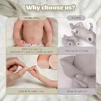 Boneka Bayi Reborn Silikon Utuh Babeside Cookie Mini 12 Inch, Bayi Perempuan Tertidur, Lucu, Mirip Bayi Baru Lahir, Hadiah, Pengiriman Cepat dari Gudang AS