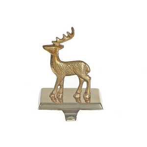 Metal Deer Head Wall Hook Christmas Decorative Rack Luxury Style Rectangle Shape 1 Pcs - Product Image 2