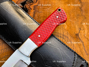 Cuchillo Táctico de Caza de Hoja Fija de Acero Inoxidable Hecho a Mano Personalizado de Excelente Calidad con Mango de Panal OEM ODM 1 Año - Product Image 3