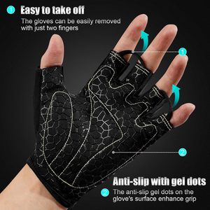 Gants de cyclisme pour hommes/femmes, gants de vélo à demi-doigts, gants d'entraînement, adaptés aux sports de plein air, à la salle de sport - Product Image 5