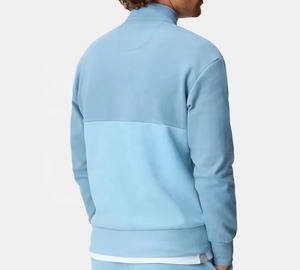 Men's <b>White</b> Golf <b>Quarter</b>-<b>Zip</b> Pullover Sweatshirt Full Sleeve Solid Color Casual Knitted Polyester Breathable Top - Product Image 3