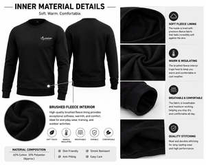 Sudadera Personalizada para Hombre, Cuello Redondo, Lisa, Manga Larga, con Logotipo Bordado o Impreso, OEM, Marca Privada, Venta al Por Mayor - Product Image 5