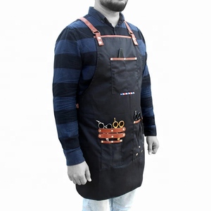 Hairdressing Cape <b>Black</b> Textile Durable <b>Apron</b> With Tool Pockets For Barber Salon Use <b>Apron</b> Salon Hair Dyeing Uniforms - Product Image 1