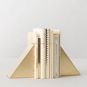 Porte-livres modernes en aluminium faits à la main, supports de livres robustes pour la décoration de la maison et du bureau - Product Image 6
