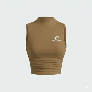 Tops Cortos de Mujer, Tipo Halter, Tejidos en Spandex/Poliéster, Ecológicos, Color Personalizado, Precio Económico, Sin Mangas, Casuales, Verano, Corte Regular - Product Image 4