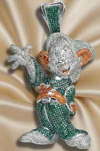 Colgante de Mickey de Dibujos Animados, Plata 925, Estilo Hip Hop, Colgante de Personaje de Dibujos Animados, Colgante Personalizado con Moissanita VVS, Joyería para Raperos - Product Image 5