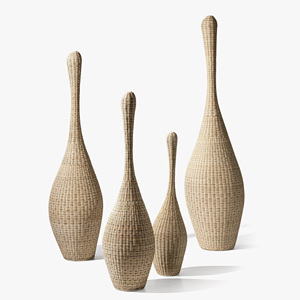 Nordic rattan floor <b>standing</b> lamp set highest quality handwoven lighting lamps Vietnam producer - Product Image 1