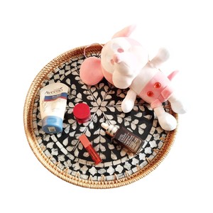 ถาดหวายทำมือระดับพรีเมียม พร้อมลายประดับมุกแท้สำหรับตกแต่ง - Product Image 5