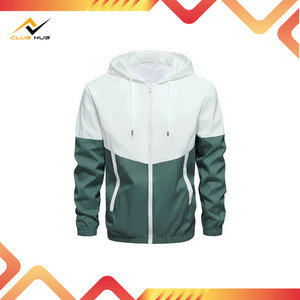 Survêtements personnalisés avec logo en caoutchouc pour hommes, ensemble coupe-vent 100% coton avec doublure en mesh et pantalon de jogging zippé - Product Image 3