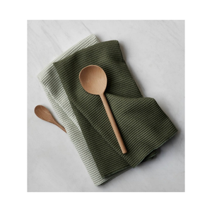 Serviettes de cuisine carrées élégantes brodées en coton biologique 100% recyclé GOTS, à séchage rapide, motif renne de Noël, personnalisées JAI - Product Image 3