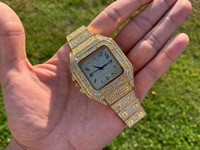 Reloj de diamantes de moissanita estilo japonés más vendido, reloj a juego para parejas, ideal como regalo de San Valentín, disponible a un precio razonable.