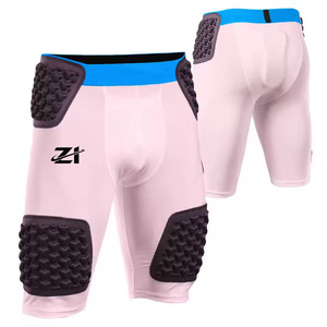 Pantalon rembourré de football américain unisexe haute performance, taille plus, imprimé, 100% polyester, écologique, respirant, léger - Product Image 1