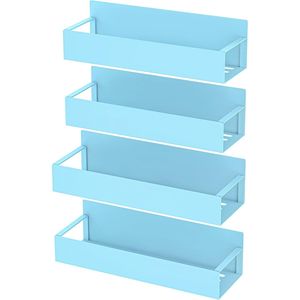Set di 4 Organizzatori Magnetici Blu per Spezie, per Frigorifero e Forno, Gestione Efficiente della Cucina - Product Image 3