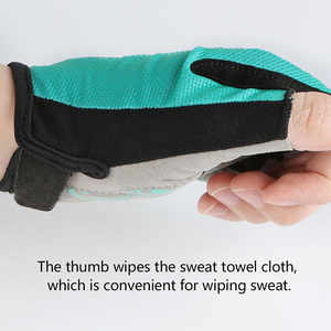 Guantes de Ciclismo de Verano, Medios Dedos, Impermeables, Resistentes al Viento, con Acolchado de Gel y Cierre de Velcro para Ciclismo de Montaña y Carretera - Product Image 2