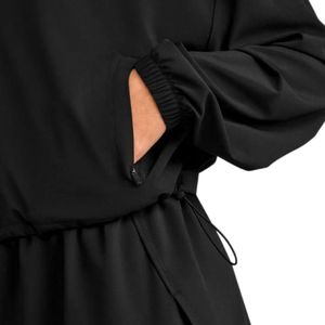 Black <b>Womens</b> Polyester Windbreaker <b>Jacket</b> Custom Logo Letter Print Full Zip High Neck <b>Lightweight</b> Outdoor Streetwear OEM Apparel - Product Image 5