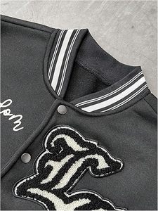 Premium Wool Blend Letterman <b>Jacket</b> – <b>Men</b>’s Varsity Bomber with Ribbed Cuffs, Relaxed Fi, Warm and Comfortable Design for Stree - Product Image 3