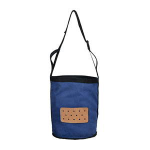 <b>Blue</b> <b>Canvas</b> Horse Feed Bag Adjustable Strap Rectangular Leather Patch Durable Feeding Bag Bulk Wholesale OEM Supplier - Product Image 6